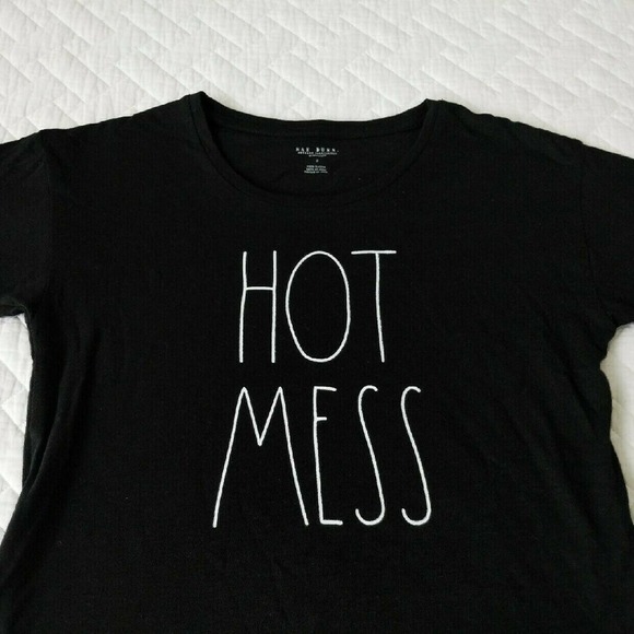 NEW Rae Dunn HOT MESS Tee Small Ladies - Picture 3 of 3